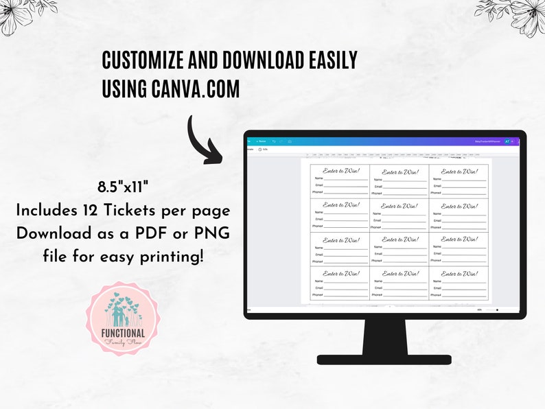 Printable Raffle Tickets | Editable Raffle Tickets Template | Enter to ...