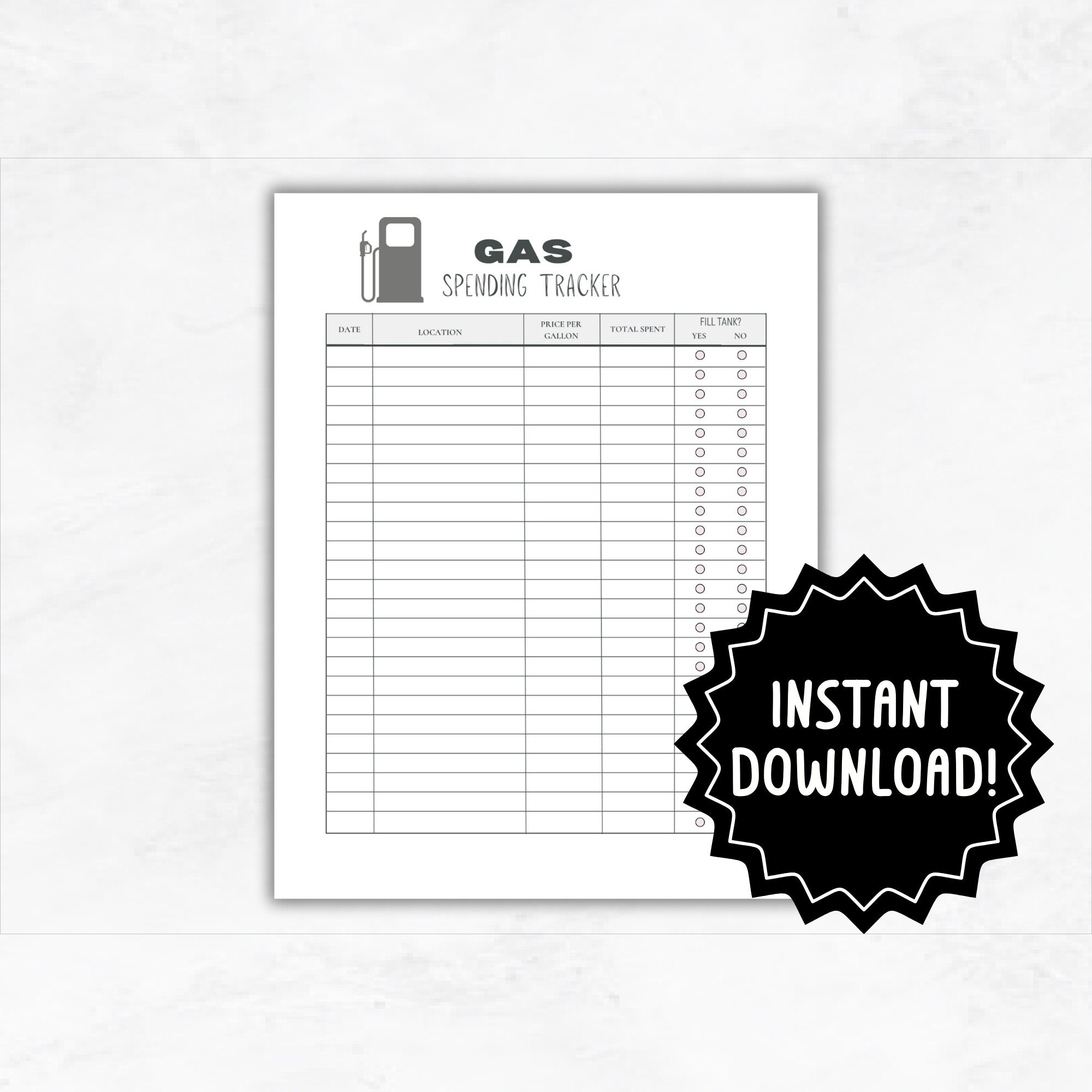 Gas Log | Fuel Spending Tracker | Gas Tracker | Printable Gasoline Costs  Chart - Etsy Singapore