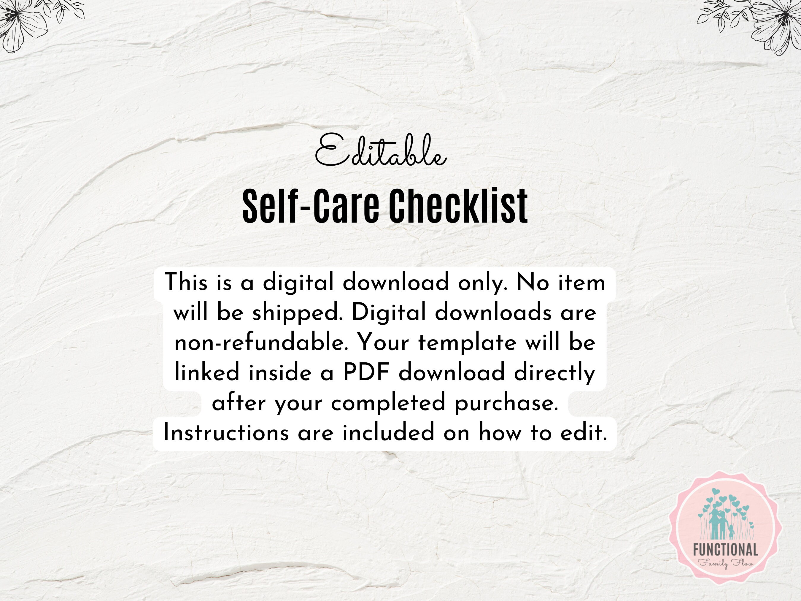 Self Care Checklist | Printable Self-care Planner | Self Care Routine ...