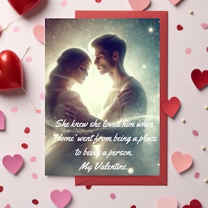 Valentine&#39;s Day Card | Love & Romance Greeting Card | Valentine Printable | Perfect for Him and Her | Unique Heartfelt Design