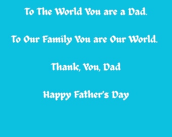 Father's Day Digital Card, Father's Day, Instant Download, Modern Father’s Day Card for Dad – Printable PDF Digital Download