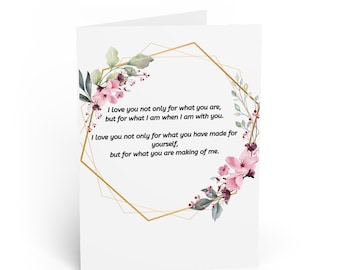 I love you not only for what you are, Greeting Cards, Valentine's Day