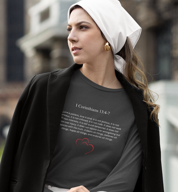 I Corinthians 13:4-7 Unisex Jersey Tee - Inspirational Long Sleeve Shirt, Comfortable & Uplifting Casual Wear, Thoughtful Gift