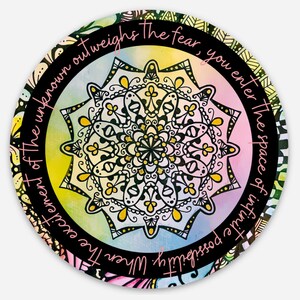 Infinite Possibility - 3&quot;x3&quot; Circular Mandala Vinyl Sticker