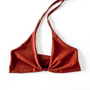 Rust Seamless Bikini Top | Beach Swimwear