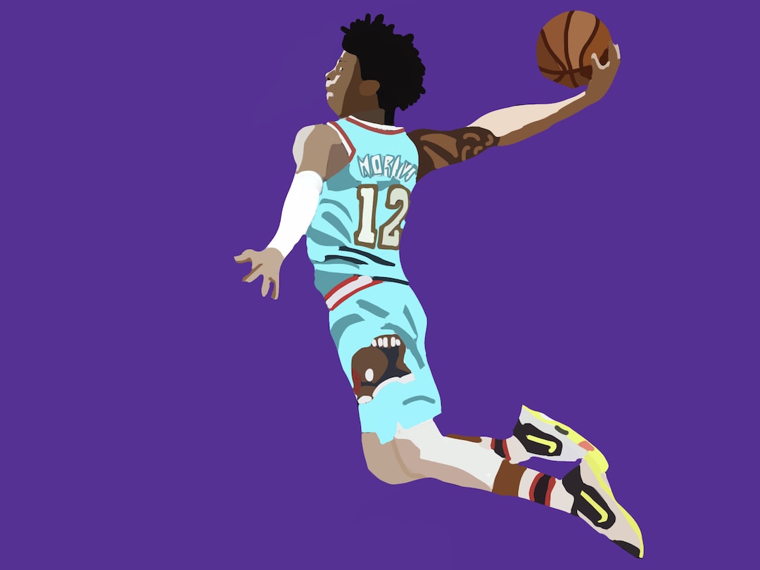 Ja Morant Digital Drawing Etsy Australia