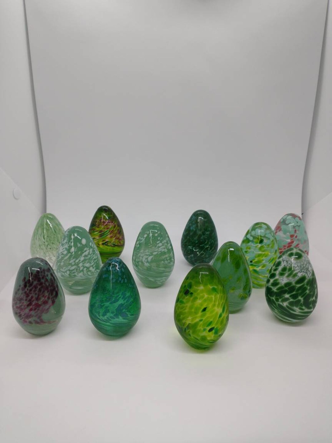 Easter Egg TWO Hand Blown Glass Eggs Etsy
