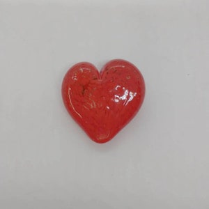 Glass heart SINGLE mini glass heart glass heart valentines day hearts red heart shaped heart shape hand blown glass