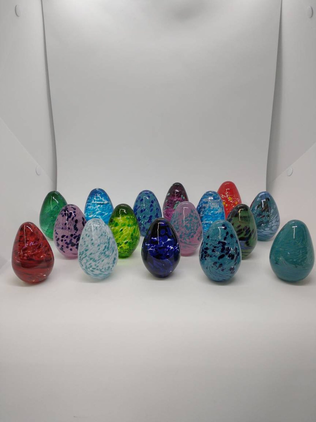 Easter Egg FOUR Hand Blown Glass Eggs Etsy