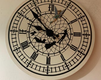 Peter Pan 3D wooden clock. Mother's Day. Fathers day. Disney inspired. Handmade