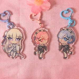 ¡Abalorios y pegatinas de RE:ZERO! - Emilia, Rem, Ram