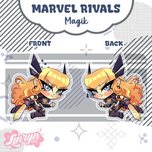 MARVEL RIVALS Charms + Stickers! - Jeff, Cloak & Dagger, Scarlet Witch, Emma Frost, Magik Magik
