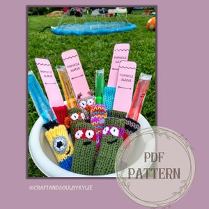 Popsicle Sleeve Knitting Machine Pattern, Popsicle Holder, Freeze Pop Holder, Addi Express Patterns, Circular Knitting Machin