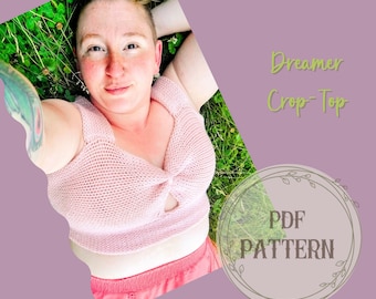 Dreamer Circular Knitting Machine Crop-Top Pattern, Addi Knitting Machine Crop Top Pattern, Circular Knitting Machine Bralette Pattern