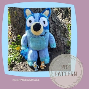 Little Blue Heeler Circular Knitting Machine Pattern, Sentro 48, Addi Express, Knitting Machine Pattern Stuffed Animal, Plushie, Stuffie