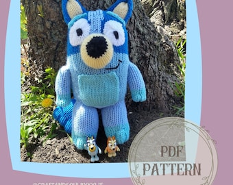 Little Blue Heeler Circular Knitting Machine Pattern, Sentro 48, Addi Express, Knitting Machine Pattern Stuffed Animal, Plushie, Stuffie