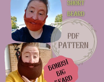 Beard Circular Knitting Machine Pattern, Burly Beard Costume Knitting Machine Pattern, 22 Pin Addi Patterns, Addi King Patterns