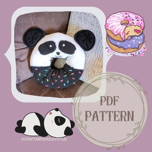 Circular Knitting Machine Panda Donut Pattern, Addi Express, Sentro 48, Kawaii Panda Pillow