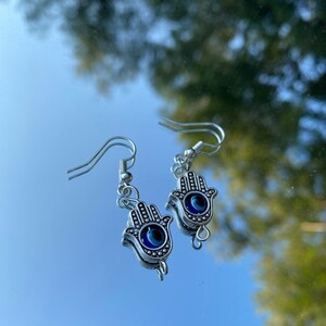 Stunning Hamsa Hand Dangle Earrings | Unique Boho Jewelry | Handcrafted Accessories