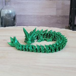 Small Articulating Crystal Dragon | Articulating 3D Dragon | Bendy Dragons | Flexi Dragon | Dragons | Fidget Dragon | Tik tok