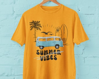 Summer Vibes, Van life, camping trip Tee, never ending summer, sun lovers, travel Shirt