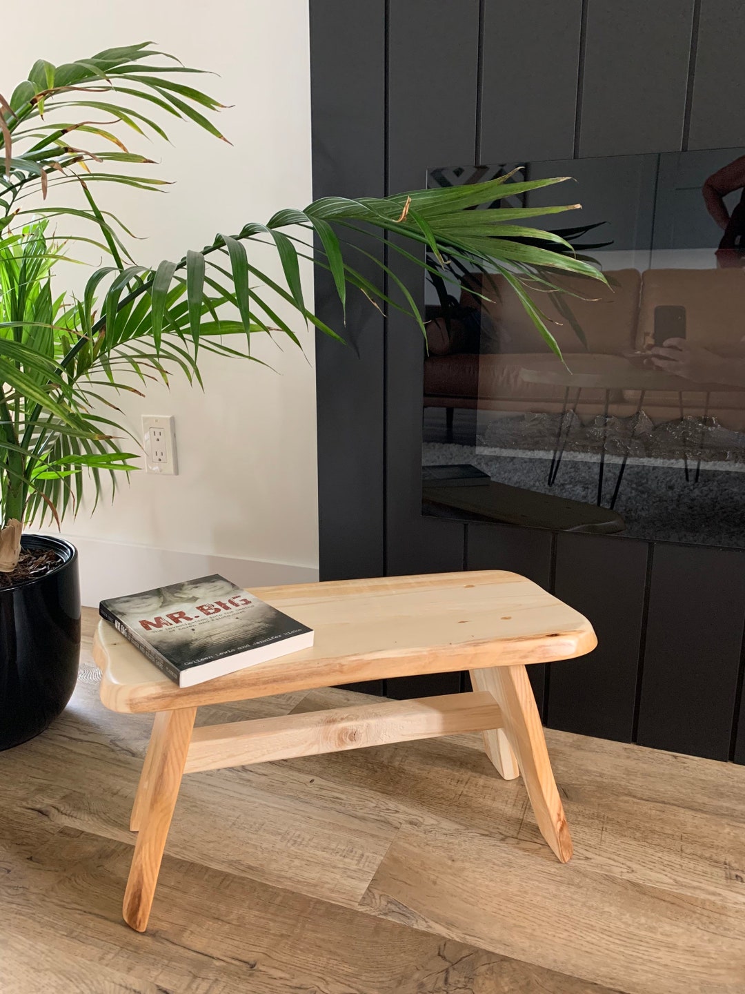 Wooden Stool | Minimal Rustic | Natural Plant Riser Stand - Etsy