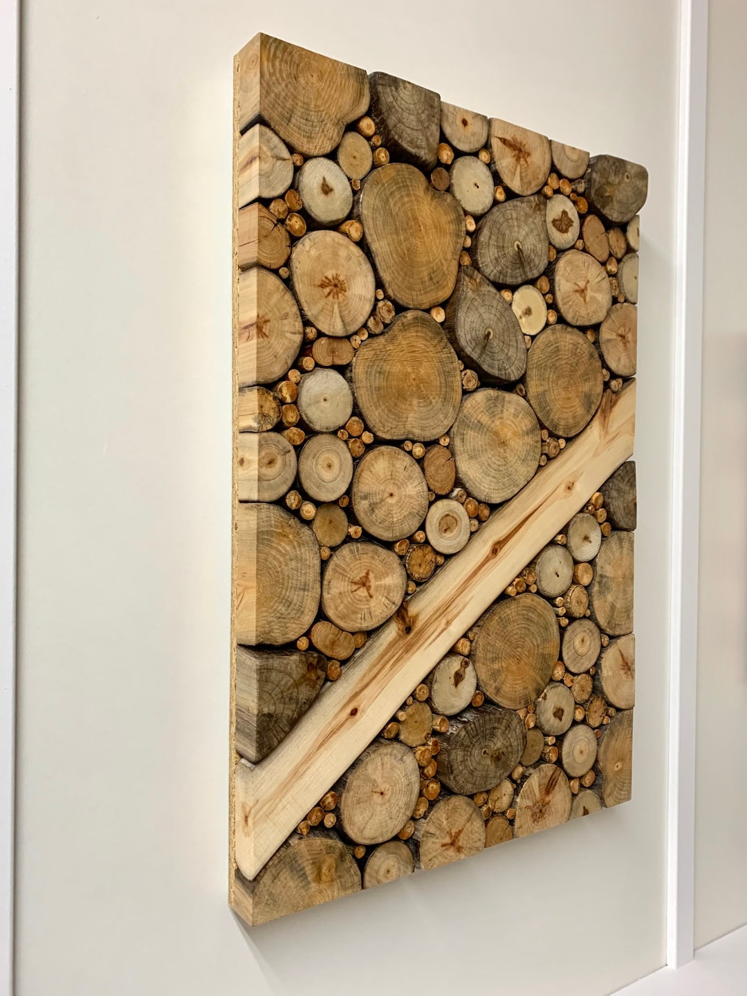 Wood Pile | Wall Hanging | Reclaimed Wood | Cozy Fireplace Art - Etsy