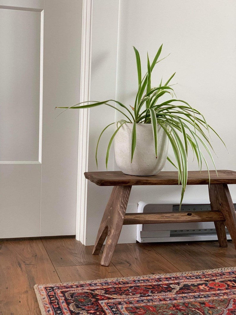 Wooden Stool Minimal Rustic Natural Plant Riser Stand - Etsy