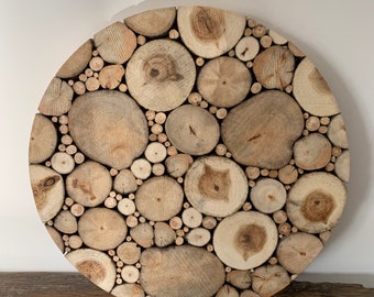 Wood Wall Art | Reclaimed Driftwood | Log Pile