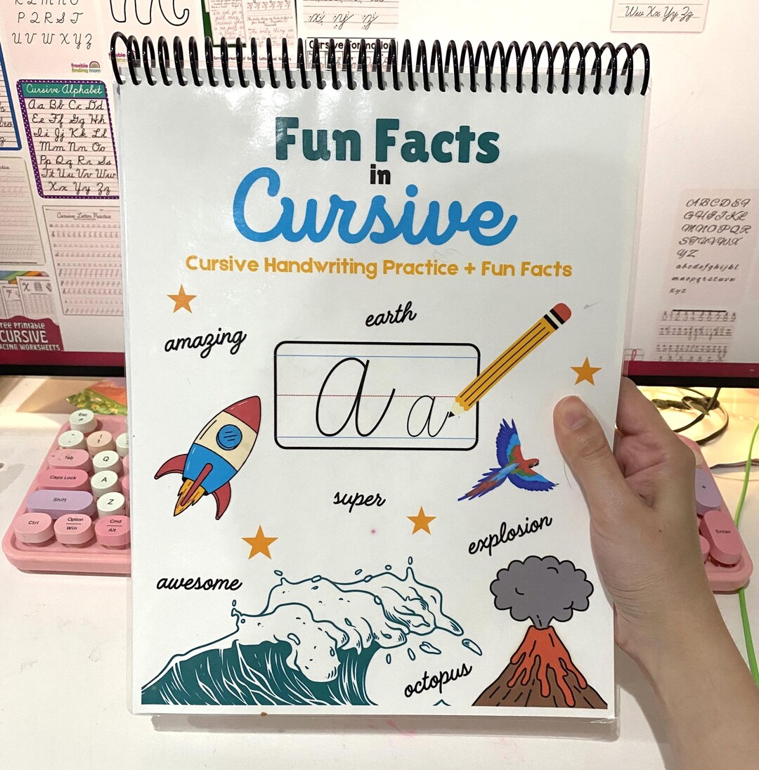 Cursive Handwriting Practice Workbook Hardcopy - Etsy