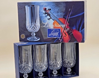Vintage Cristal d'Arques Longchamp isteglas 24% blykristall set om 4