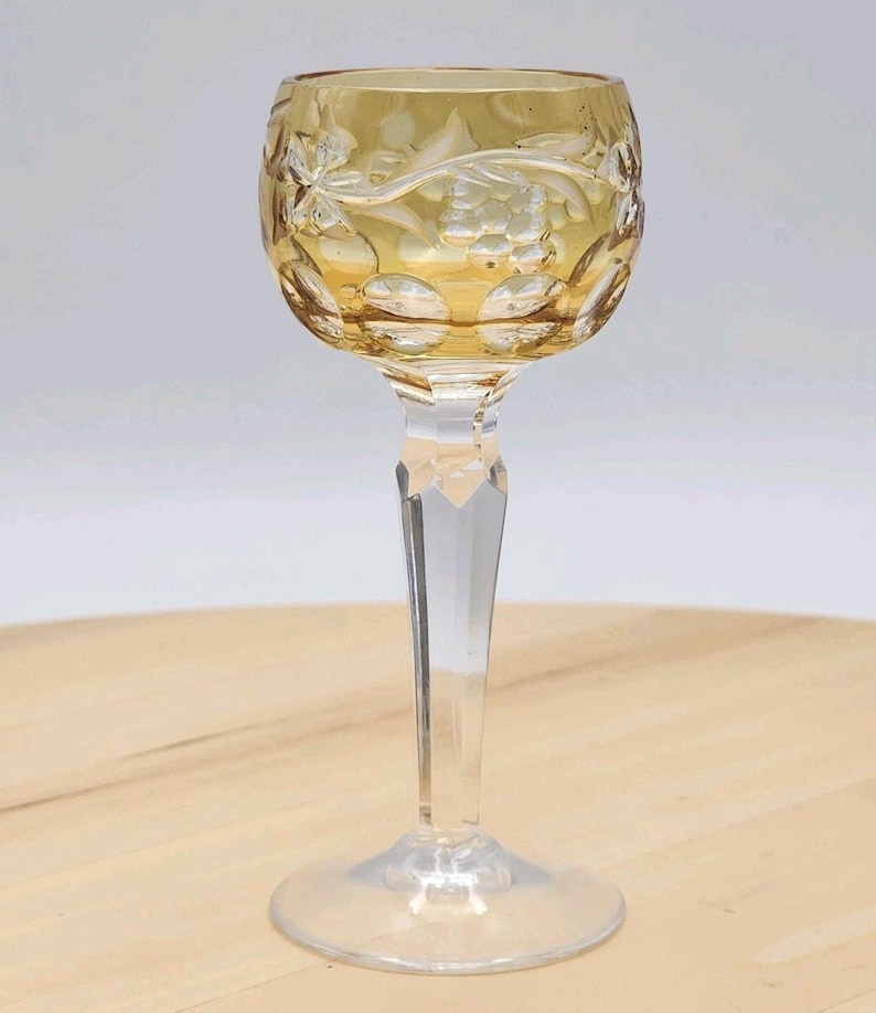 Juego de copas de cristal checo estilo bohemio vintage para licor: Copas de licor Rainbow Grapevine imagen 16
