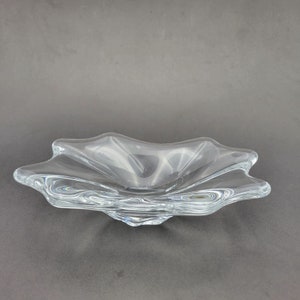 Baccarat Cadix Ashtray French Art Glass Vintage 8&quot; Vtg