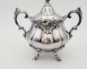 Vtg Wallace Baroque Silverplate #283 Sugar Bowl Discontinued