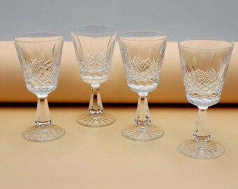 Vintage set 4 Waterford kristall Kenmare 6” vinglas vintage Irland pensionerad