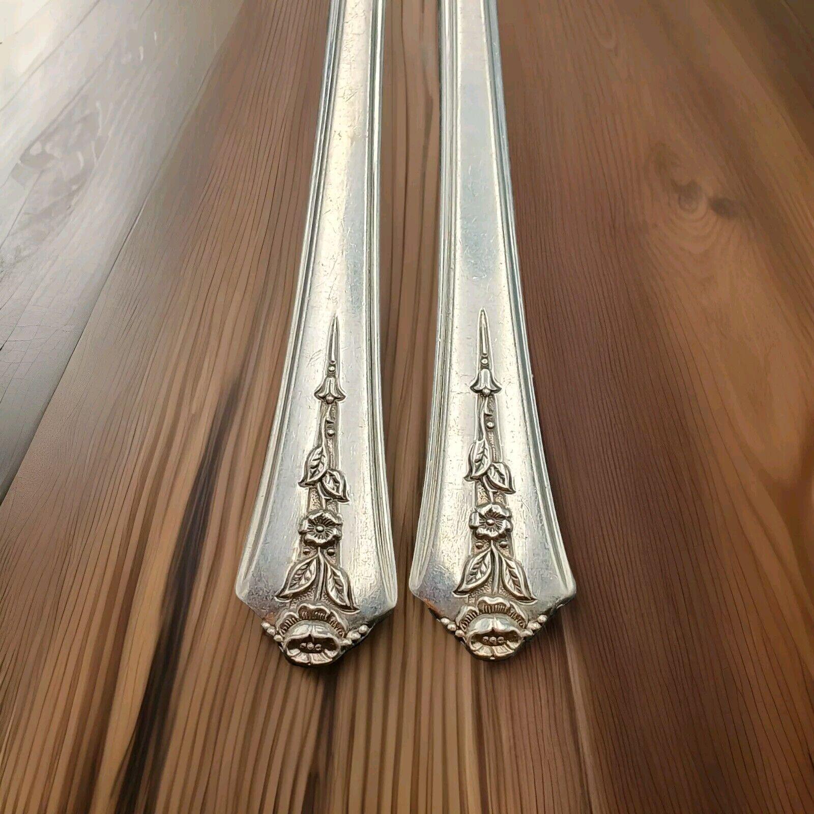 Set 2 Holmes and Edwards SPRING GARDEN Dinner FORK Flatware
