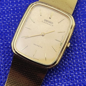 Seiko Lassale Quartz Watch Model #5930-5229 JAPAN 1980S Rare Gold Plated