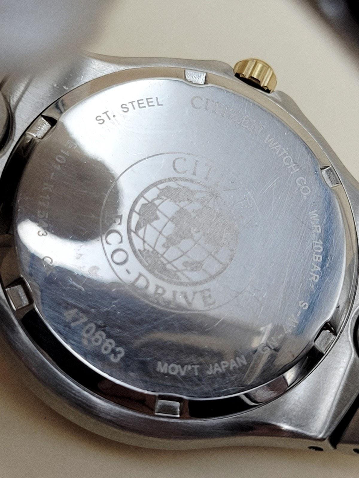 Citizen Eco-Drive Black Dial Date Day St. Steel Quartz Watch E101-K17543 Citizen Eco-drive Black Dial Date Day St. Steel Quartz Watch  main image 2