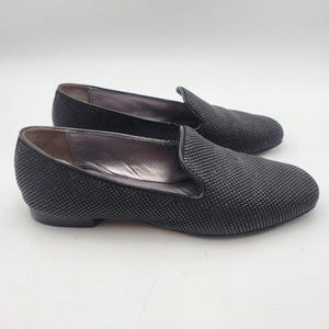 Donald J. Pliner Hazel Slip On Loafer Shoes Womens Black Embellished Suede 7.5M image 7
