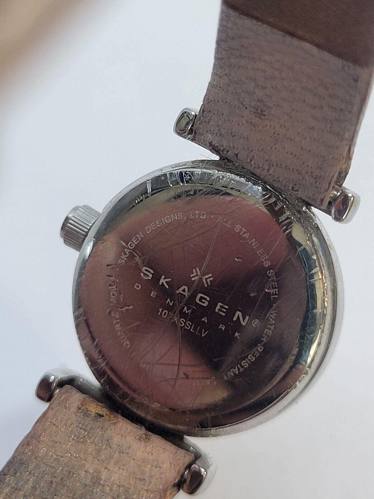 Skagen Denmark Watch Womens 25mm Mother of Pearl Dial Cream 