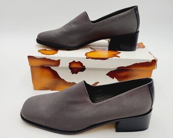 Donald J Pliner Gray Fabric Block Heel Pumps - Size 8.5M