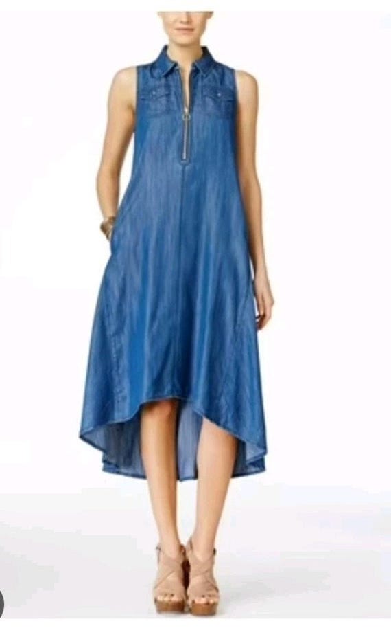 inc international concepts denim dress INC International Concepts | Dresses | Inc Stretch Denim Dress Size 2 W Flaw