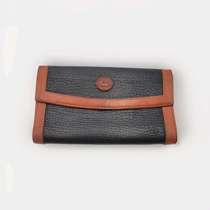 Vtg Vintage Donney & Bourke leather Wallet Classic Brown and Blue