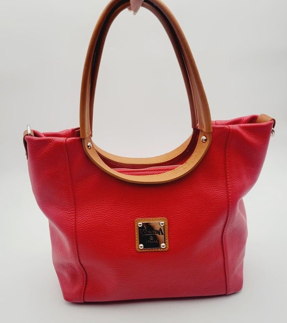 Valentina Italy Handbag Red Leather Satchel Should