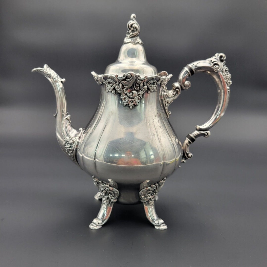 Vintage Wallace BAROQUE Silverplate Tea Pot Teapot 281 Etsy