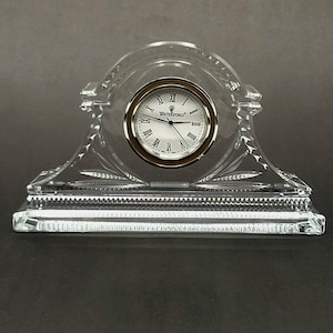 WATERFORD Crystal Devenish Small Clock Irland Vtg Classic