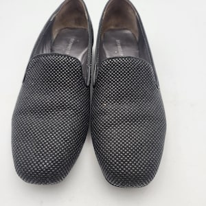 Donald J. Pliner Hazel Slip On Loafer Shoes Womens Black Embellished Suede 7.5M image 3