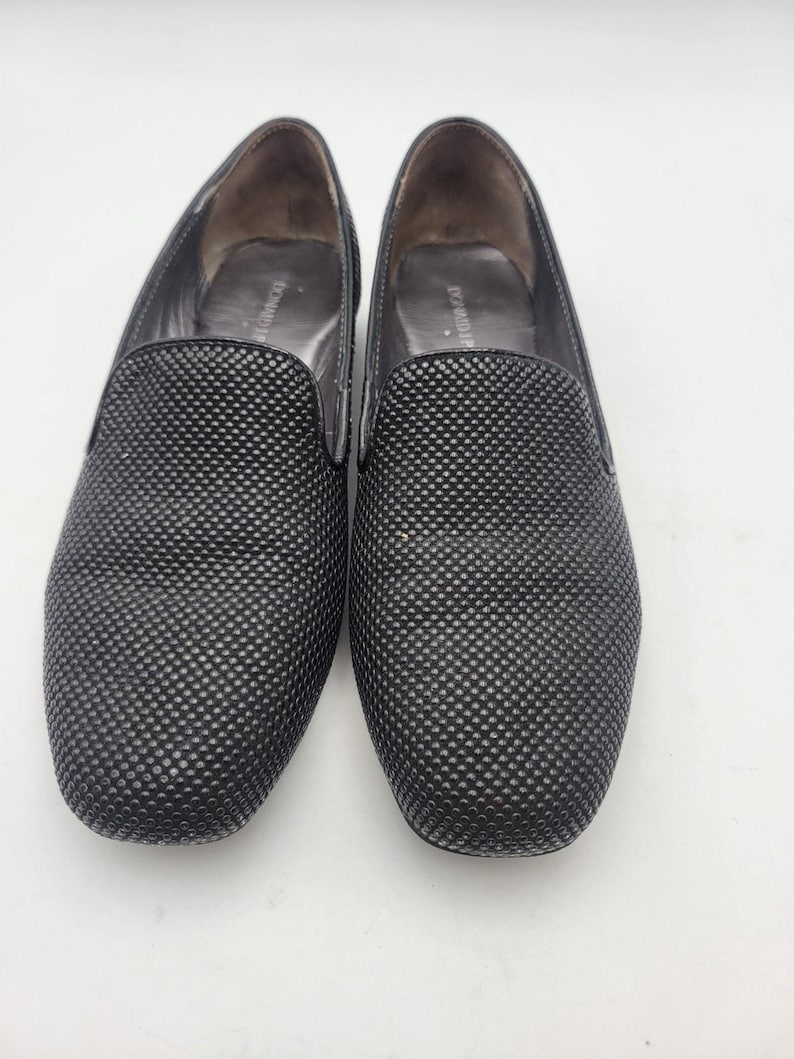 Donald J. Pliner Hazel Slip On Loafer Shoes Womens Black Embellished Suede 7.5M image 3