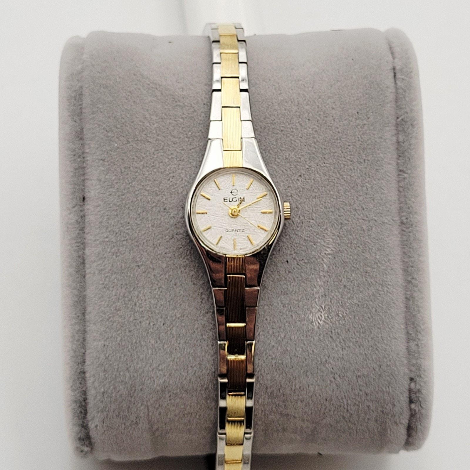 Elgin EL901-012 5Y30 Watch Woman\'s Quartz Two Tones Vintage New Battery Elgin EL901-012 5Y30 Watch Woman main image 2