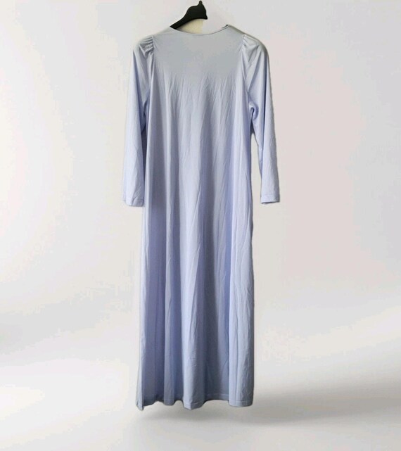 ShadowLine Long Sleeve Button Down Robe Blue Sz M… - image 2